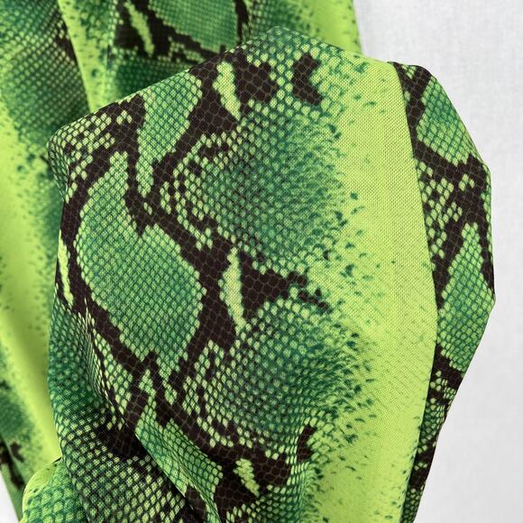 CULT GAIA X BRATZ Sheridan Pants Womens XL Green Ombre Snakeskin Flare NEW - Picture 8 of 16